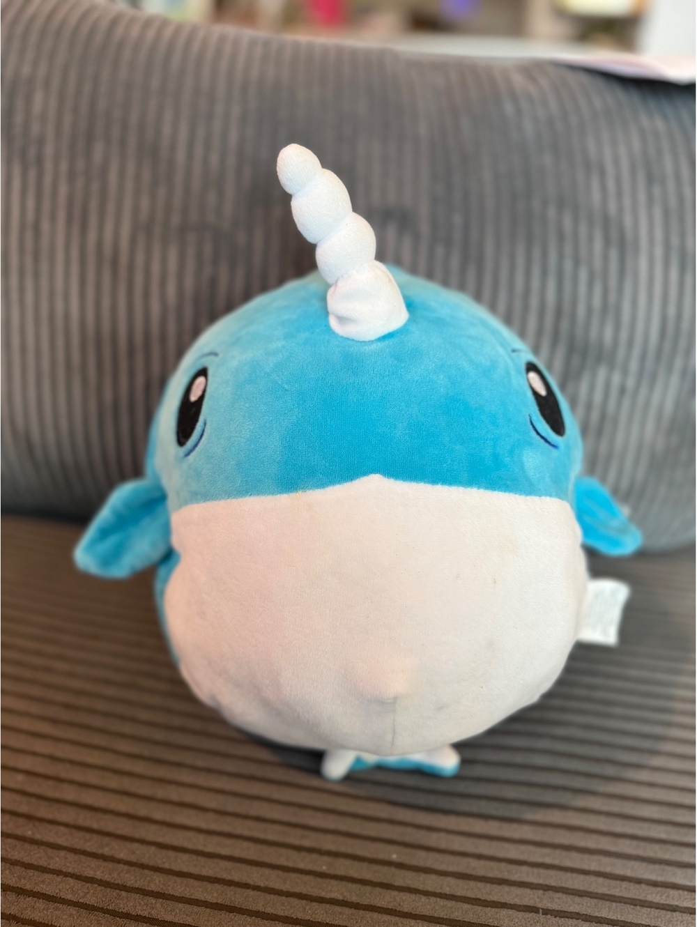 Squishmallows 2-in-1 Reversible Narwhal and Clownfish Plush Toy